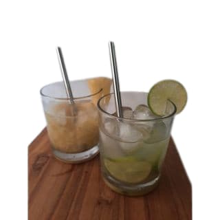 Canudo inox 8,00 x 160 mm Indicado Para Caipirinha Reto