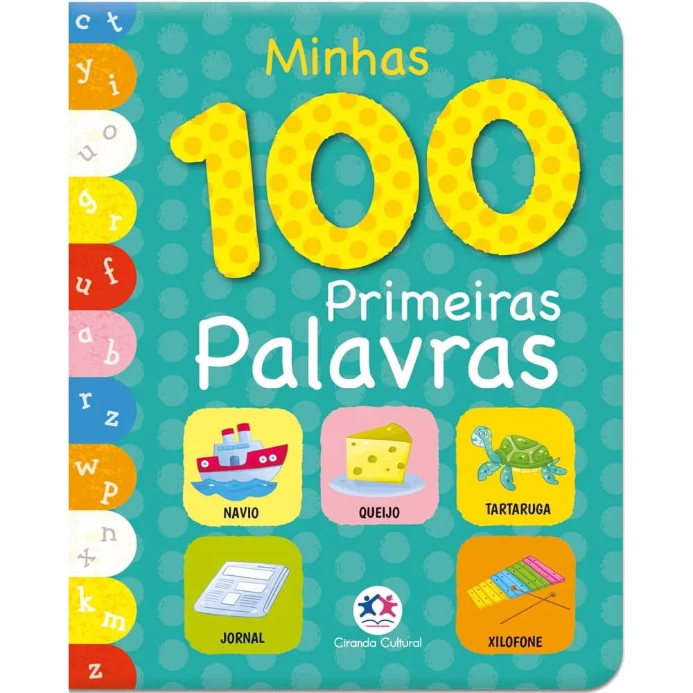 Livro Minhas 100 Primeiras Palavras Ciranda Cultural Capa Dura