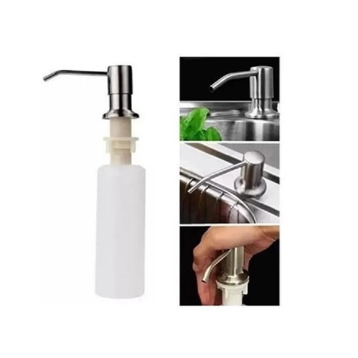 Dispenser Detergente Porta Sabonete Liquido Alcool Gel Embutir Pia Cuba Inox