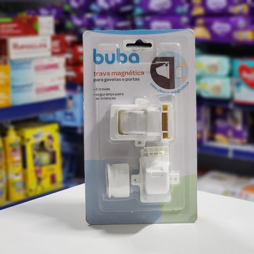 Trava Magnética para gavetas e portas Buba