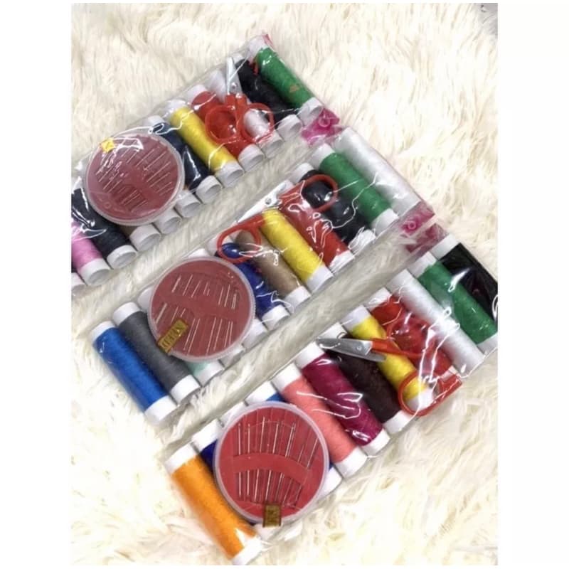 kit 3 pacotes de linhas coloridas costura , corte, ateliê ,máquina de costura , trabalhos manuais , artesanato