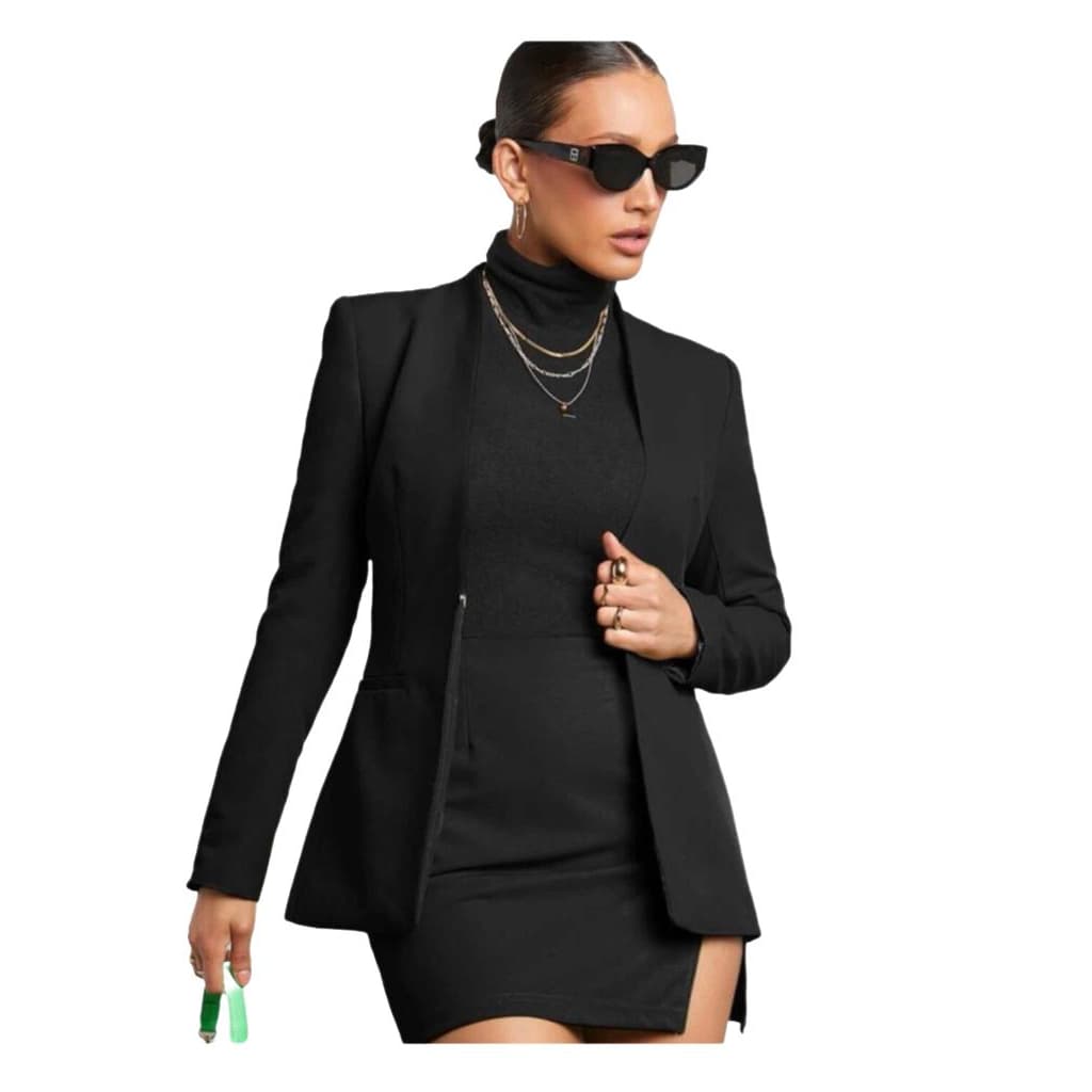 Blazer Feminino/Moderno/Casual/ Elegante/Minimalista Sólido Botão Único tendência 2024