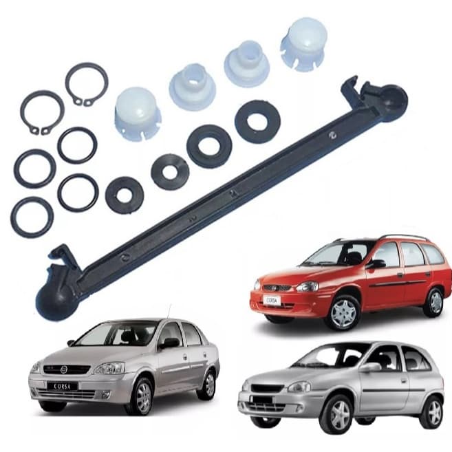 Kit Reparo de Buchas e Haste Liame do Cambio Trambulador Gm Corsa Astra Vectra Calibra Tigra