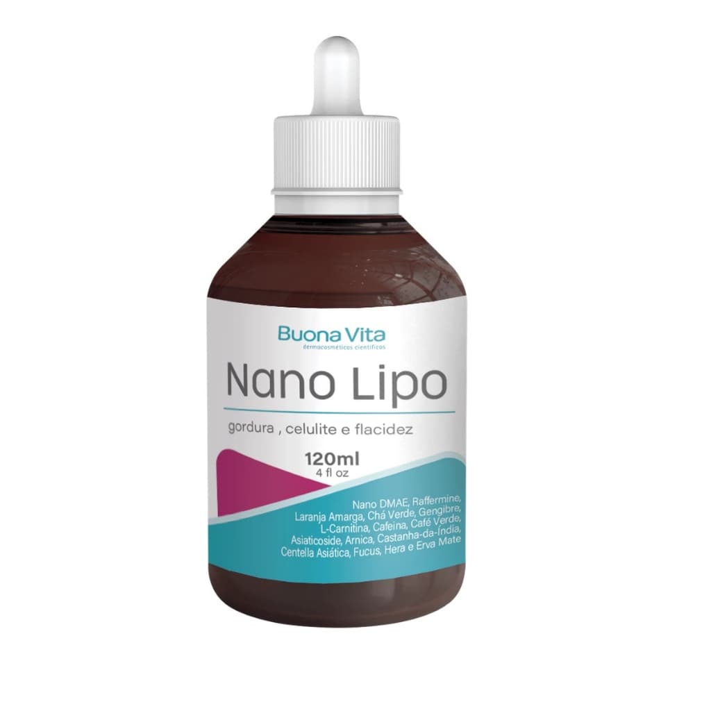 Nano Lipo 120mL Buona Vita - Solução Eletrolítica, Gordura Localizada Celulite