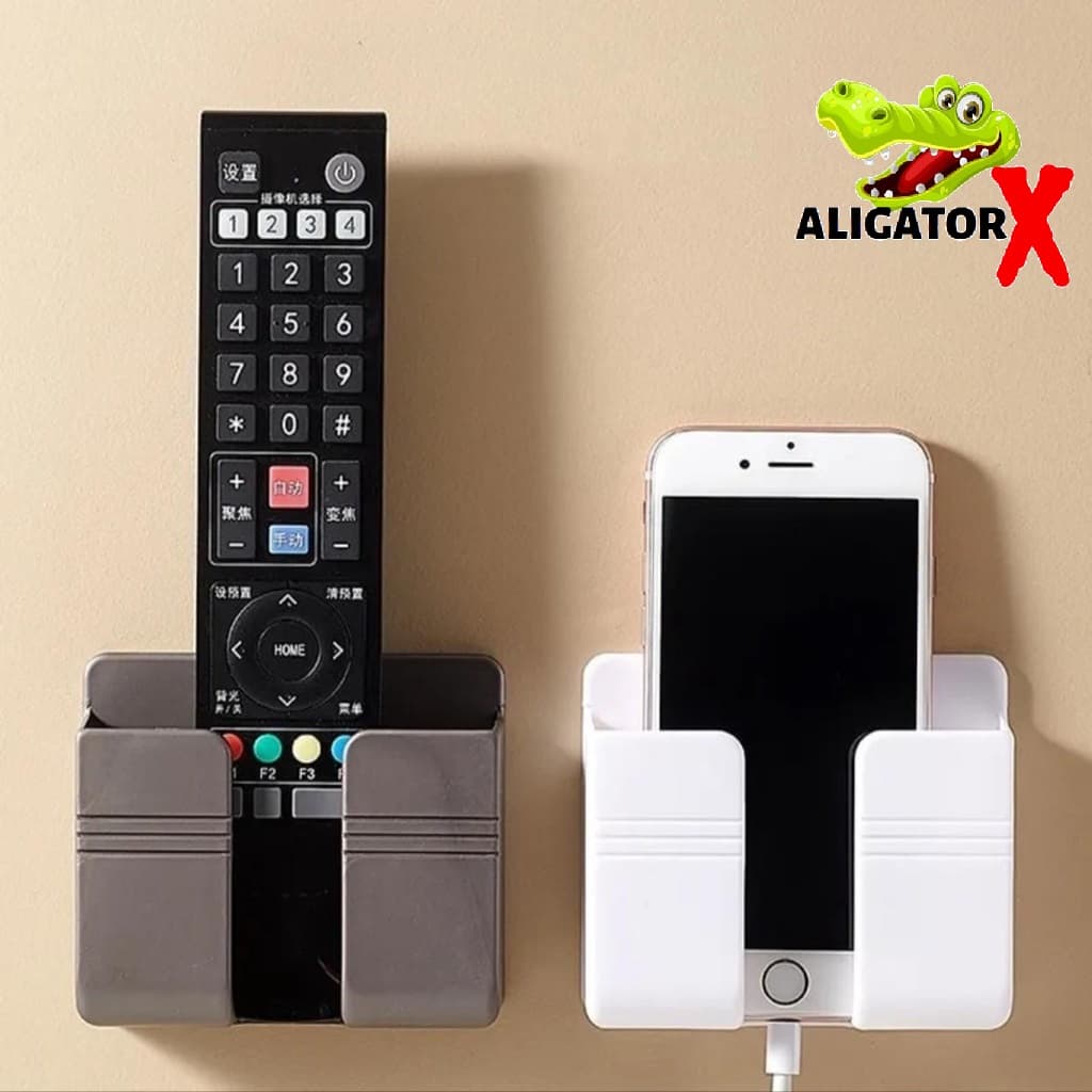 Suporte Multiuso para Celular ou Controle Remoto - Para Carregar Celular - Suporte de Plástico cola na parede
