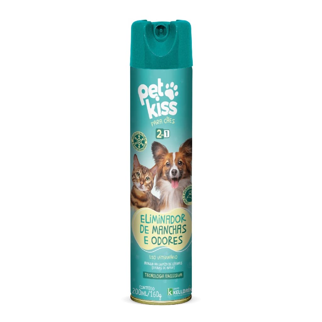 Eliminador de Manchas e Odores Pet Kiss.