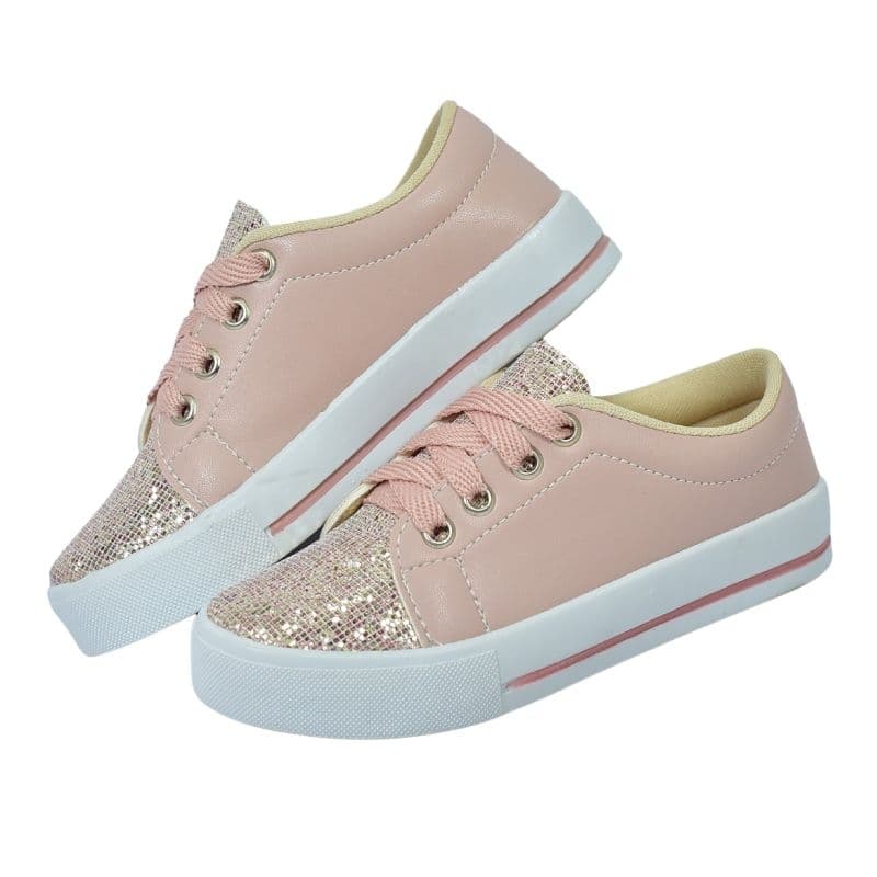 Tênis Infantil Casual Feminino Gliter Cano Baixo Sapatênis Infantil Promoção