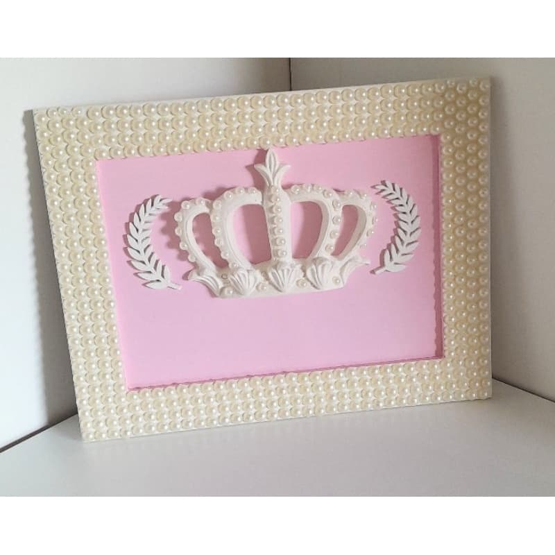 quadro porta maternidade coroa princesa
