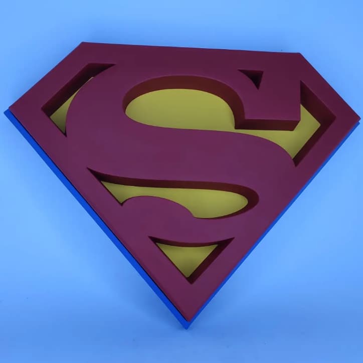 Home Decor - Emblema , Logotipo, Placa Decorativa, Plaquinha, Super Heróis - Superman