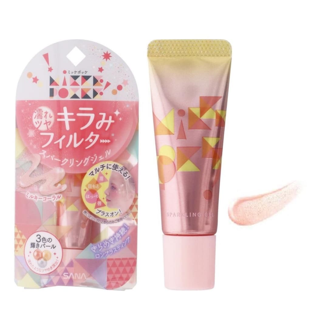 Glitter Gel Sana Mikke pocket Sparkling Gel 03 Milky Coral