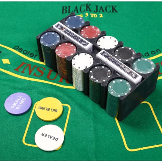 200 Fichas Kit Poker Profissional Completo Texas Holdem Completo Jogo Com Baralho Promoção