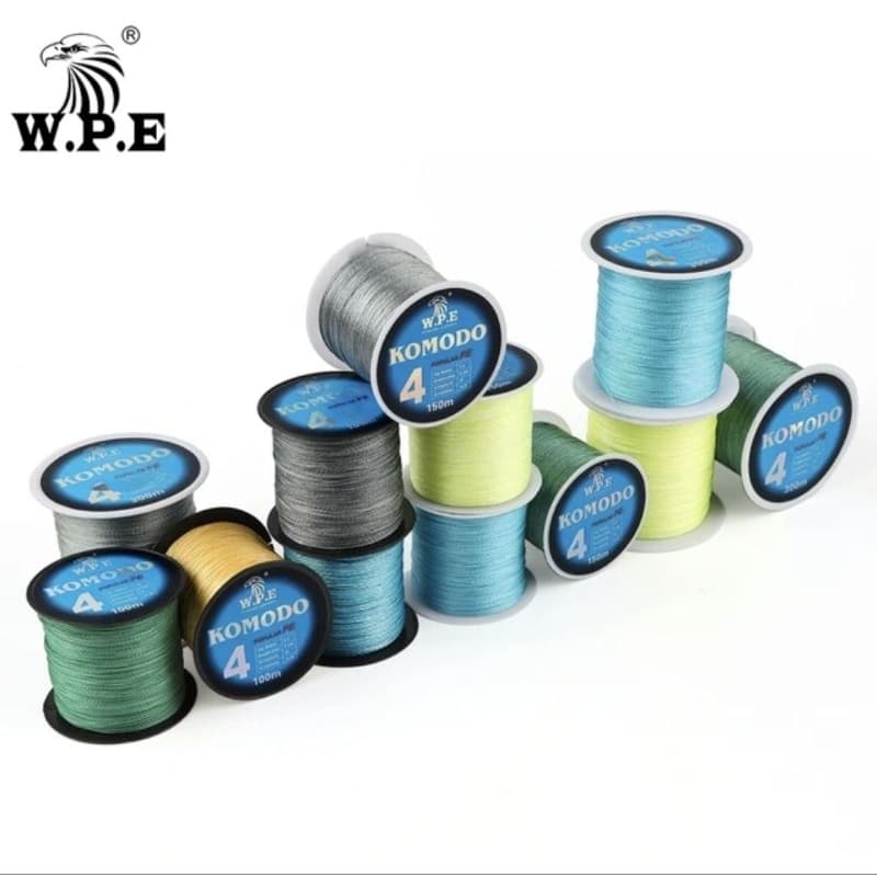 WPE KOMODO Série Trançada Linha De Pesca, 4 Vertentes, 100m