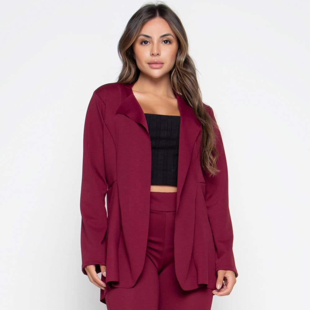 Blazer Feminino Tradicional em Scuba Twill