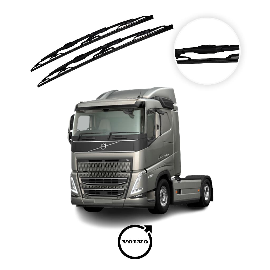 Par Paletas Do Parabrisa Caminhão Volvo FH 540 2001 A 2017 Limpador Dianteiro Original De Ferro