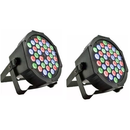 Kit 2x Canhão Refletor Led 36 Leds Rgbw Bivolt Dmx Digital Slim