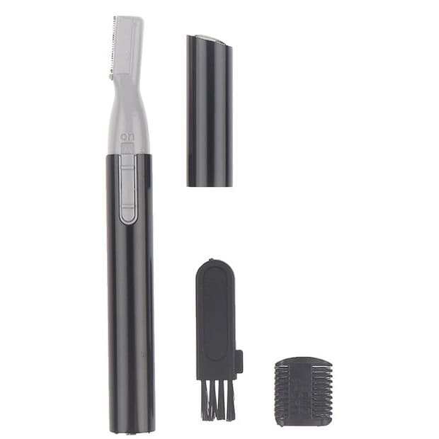 Mini Depilador Facial Caneta Elétrico Aparador Buço Sobrancelha Nariz preto