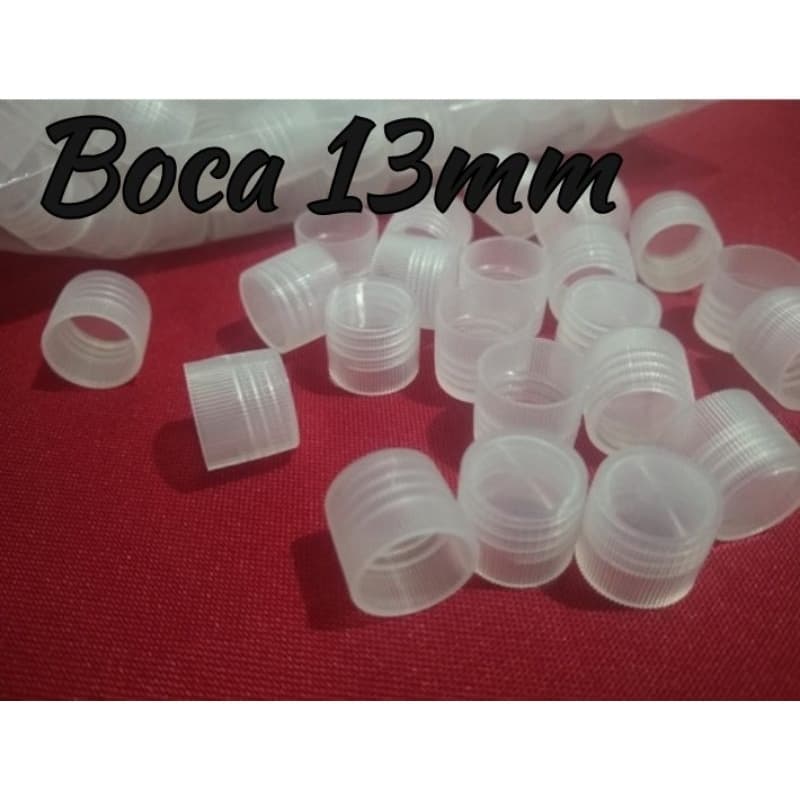 100 Tampa enxerto plástica boca 13mm Para vidrinhos