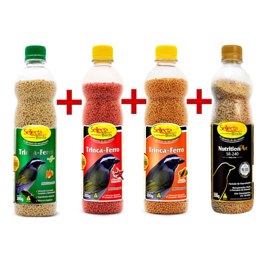 Trinca Ferro Ração Extrusado Sellecta Natural +  Pimenta + Mamão + Sr 240