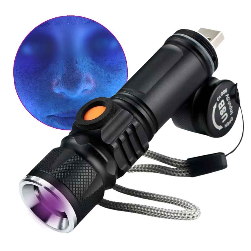 Lanterna Wood Led Usb Estética Facial - Para Análise de Pele, Manchas, Melasmas