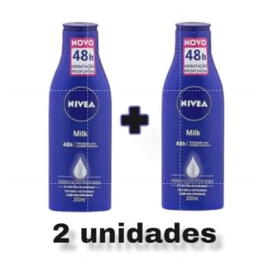 KIT 2 Nivea Milk 200ml Ideal para PELE EXTRASSECA