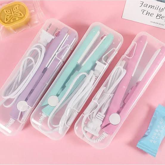 Prancha que cabe na Bolsa, Mini chapinha Portátil para Cabelos, Com Estojo Case