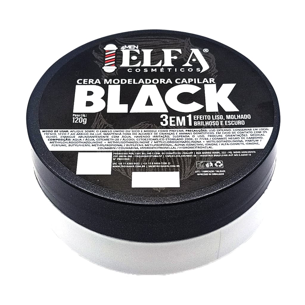 Pomada Modeladora Capilar Elfa For Man Black Pigmentante