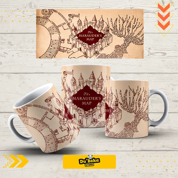Caneca Mapa Do Maroto Harry Potter