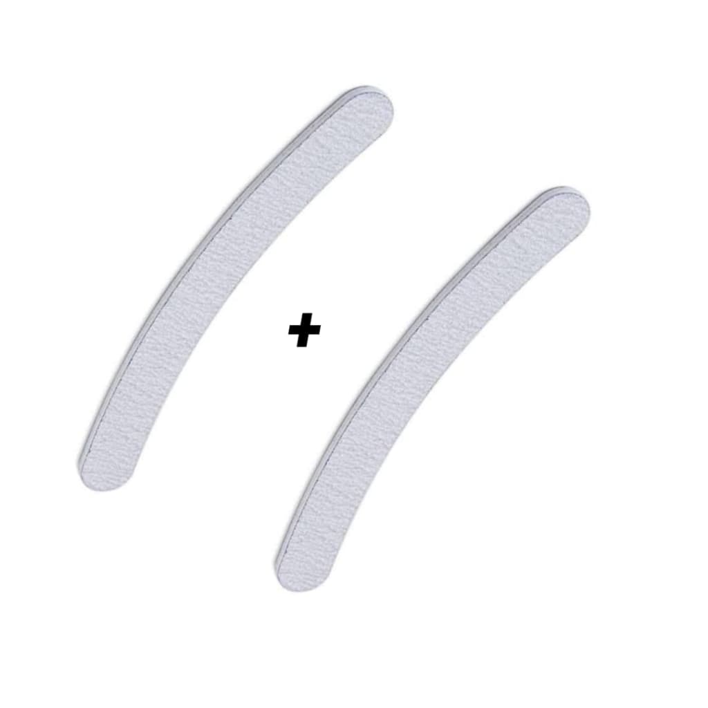 2 Lixas Banana Unhas Gel Fibra Porcelana Gramatura 100/180