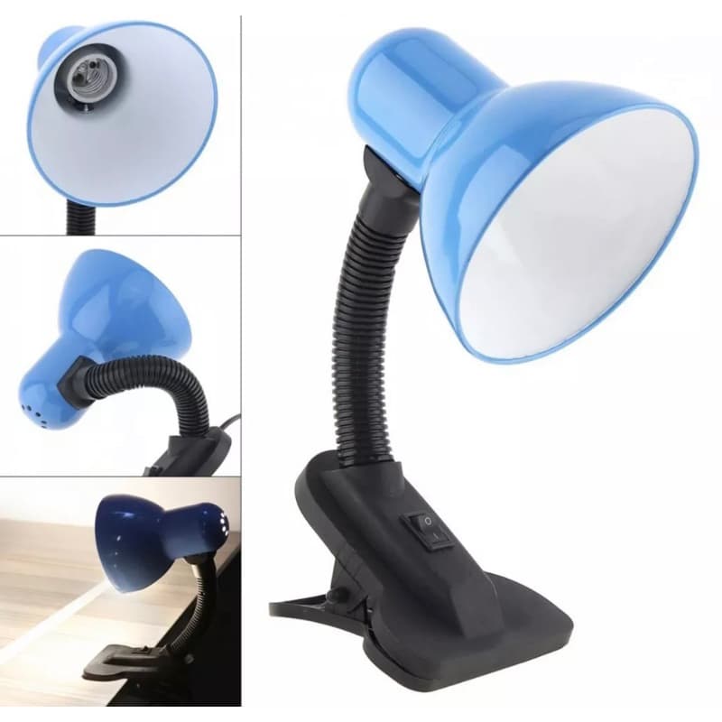 Luminária Abajur Articulável Com Garra Presilha Bivolt Quarto Escritório Leitura Salão Manicure