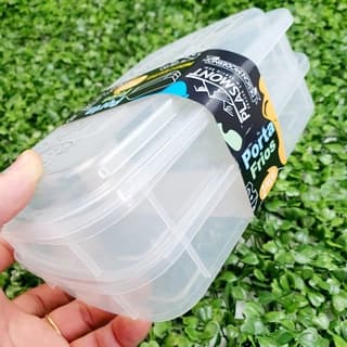 Porta Frios Hermético Mais com 2 Potes Transparente Plasmont