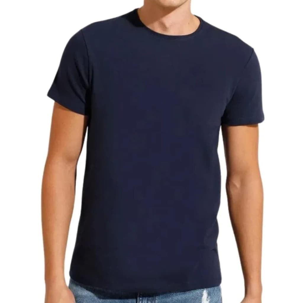 Camiseta Masculina Lisa  Blusa Camisa 100% Algodão Básica Casual Promoção
