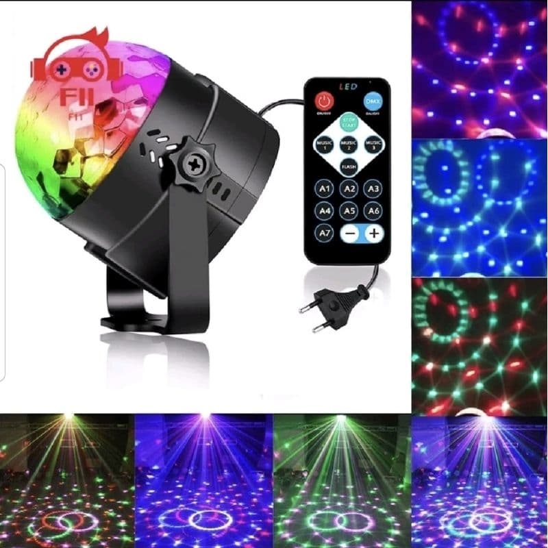 Bola De Natal Led Rgb Bola Dj Festa Discoteca Laser Luz
