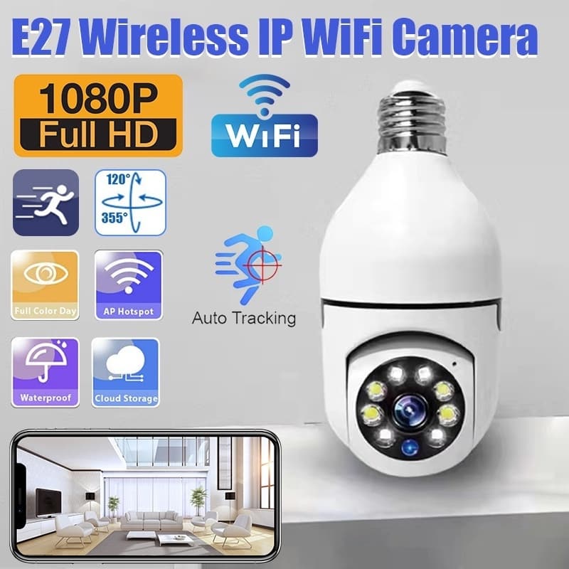 Mini IP Câmera Wifi Sem Fio Visão Noturna Microfone Auto Falante Acesso Remoto Aplicativo
