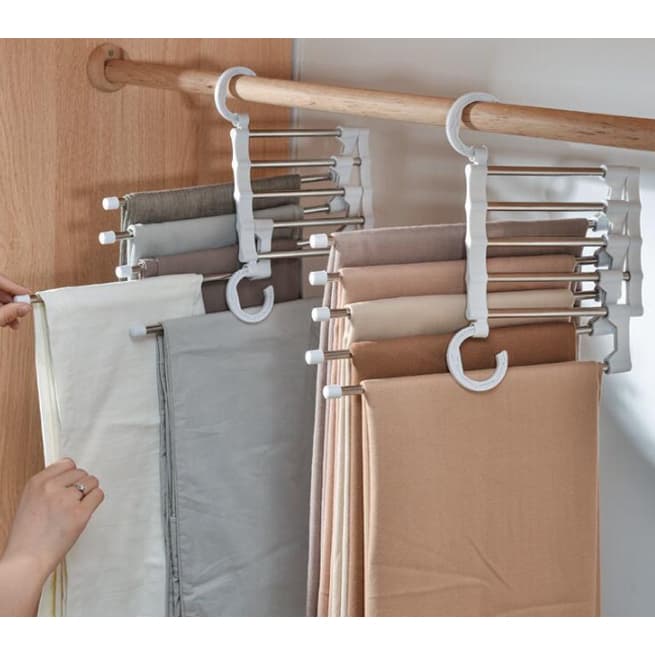 Cabide Para Calças Multiuso Inox Dobrável portátil Para Saias Blusas Bermudas Cabide de Metal