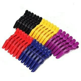 12 Presilhas Jacare Crocodilo Hair Clip - para Cabelo Cabeleireiro e Barbeiro