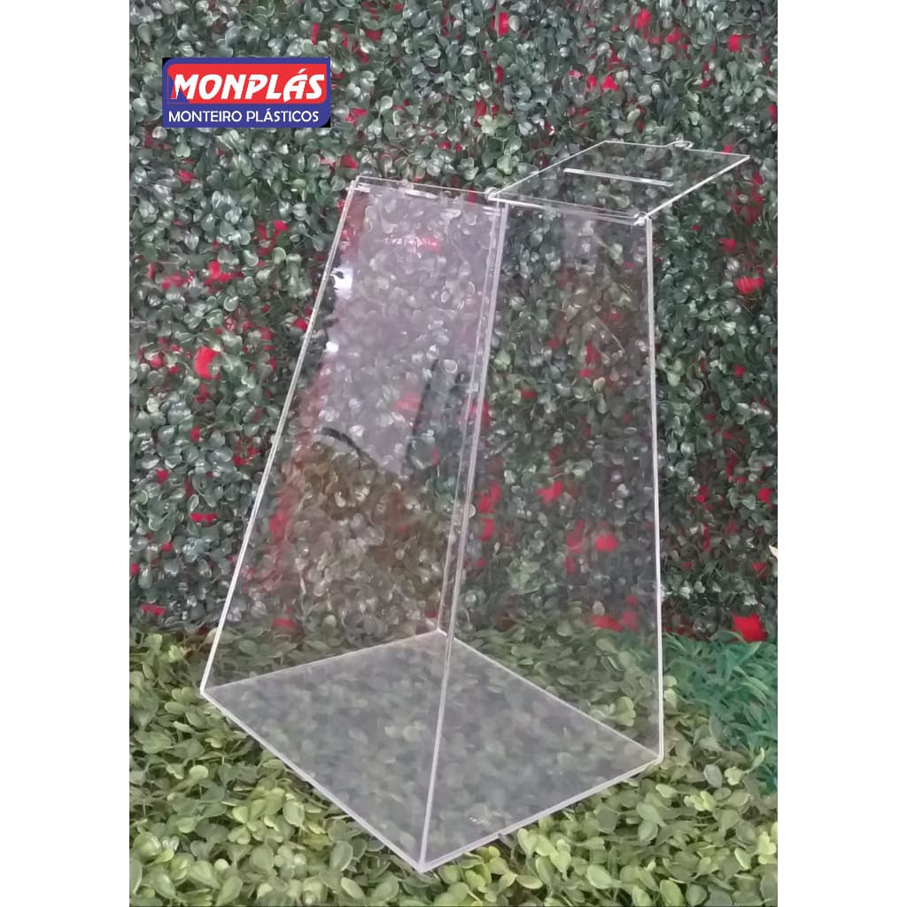Urna Pirâmide de Acrilico 30x20x12 para Sorteio