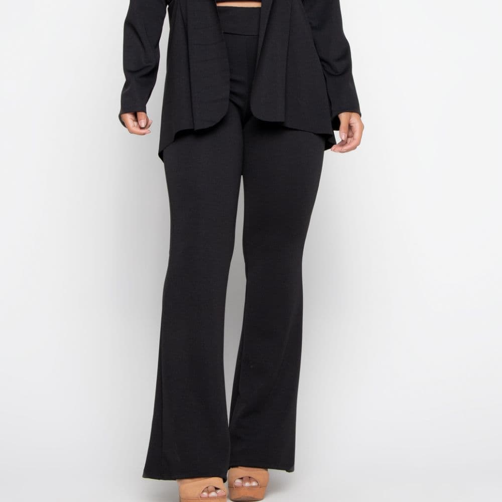 Calça Flare Tradicional  em Scuba Twil Feminino