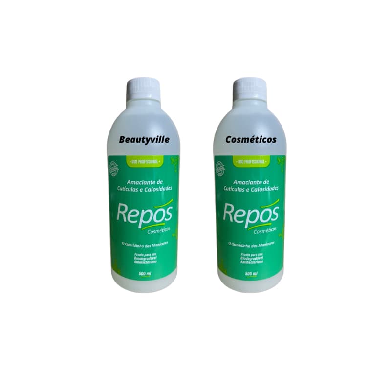 Kit 02 Repos Amaciante Amolecedor de Cutículas e Calosidade 500ml