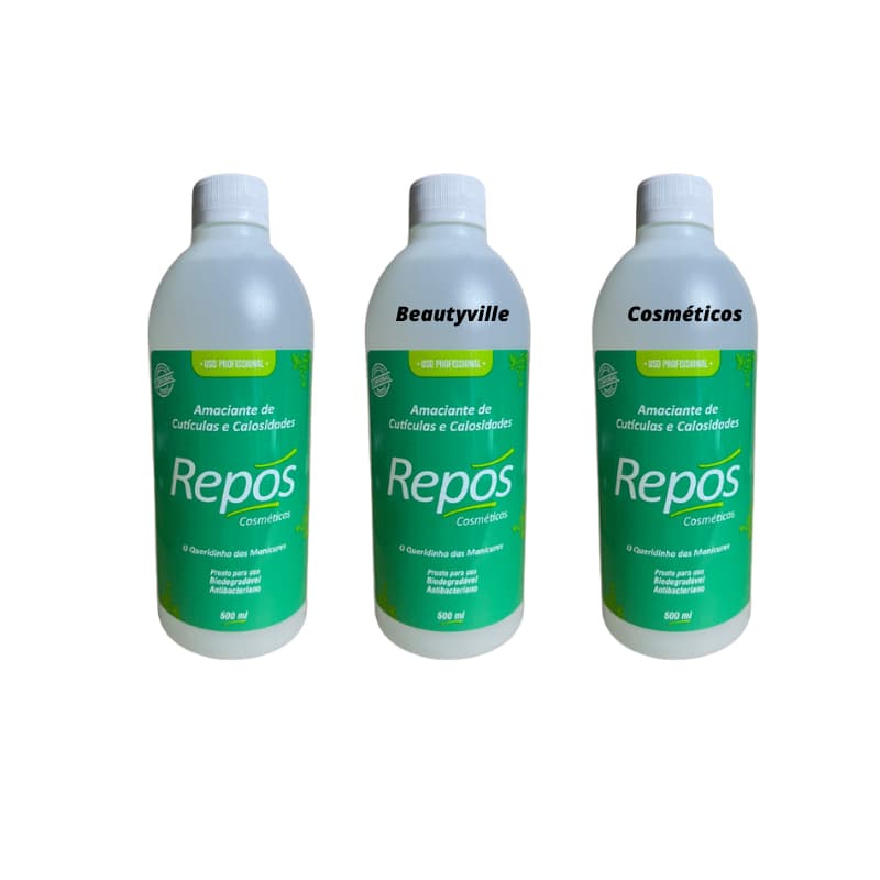 03 Repos Amaciante Amolecedor de Cutículas e Calosidades 500ml