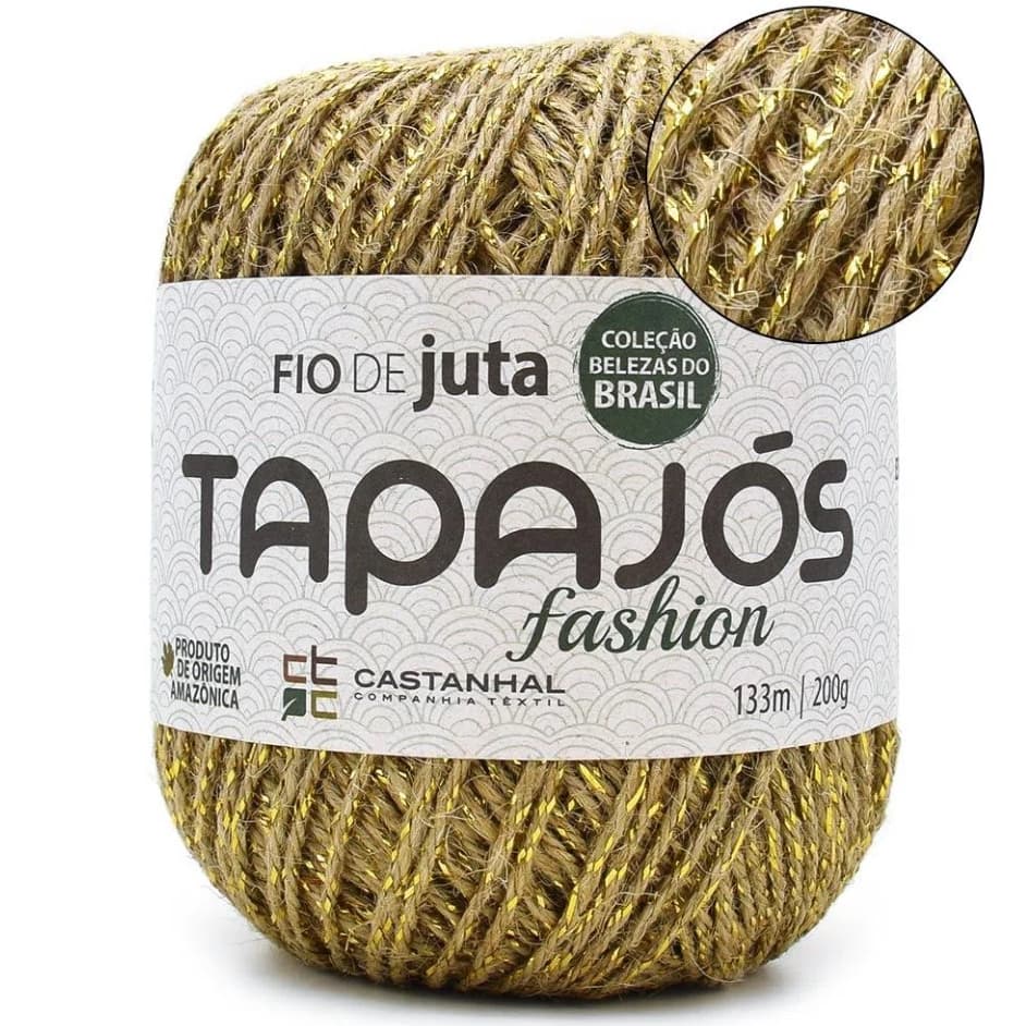 Rolo de Fio de Juta Dourado Brilhante Novelo para Laços Amarrações e Enfeites