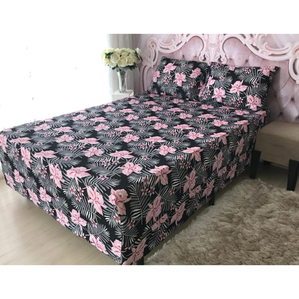 Capa luva Unibox conjugado Solteiro 2 peças Estampado Malha Estampado