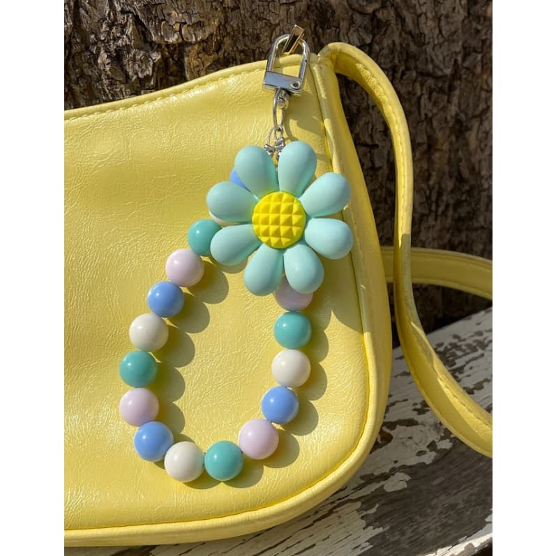 Chaveiro amuleto de flores fofo coquette dolette DAZY  colorido arco-íris fofinho miçangas acessório presente