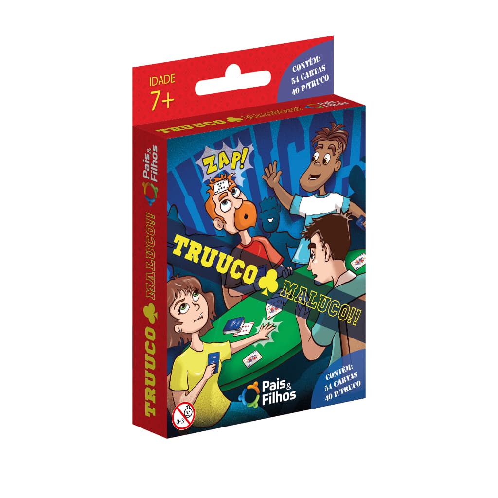Jogo Baralho Truco Maluco Marcador Pontos 54 Cartas - Pais & Filhos