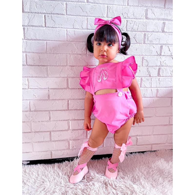 Romper bailarina | jardineira infantil bailarina