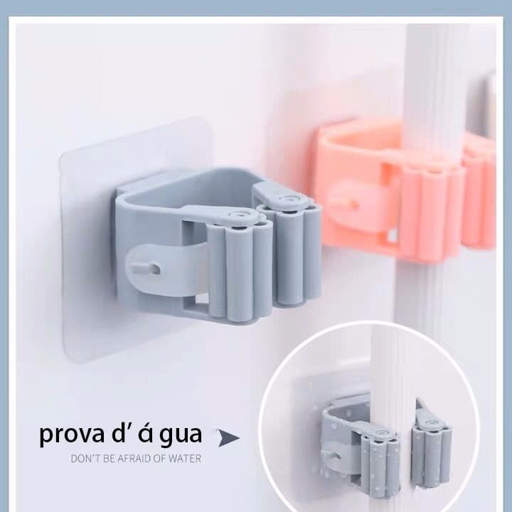 Suporte de parede para Vassouras e Rodo de Cozinha Banheiro - Cor Aleatória