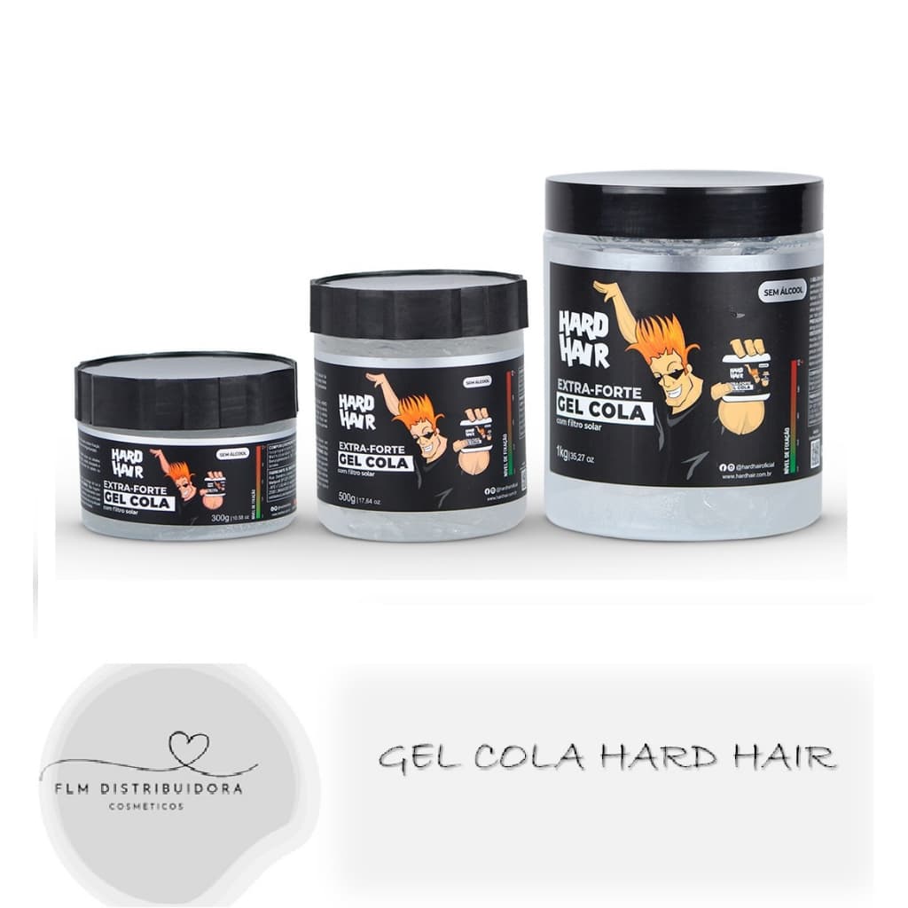 Gel Cola Hard Hair Extra Forte para o Cabelo (Escolha o seu tamanho)