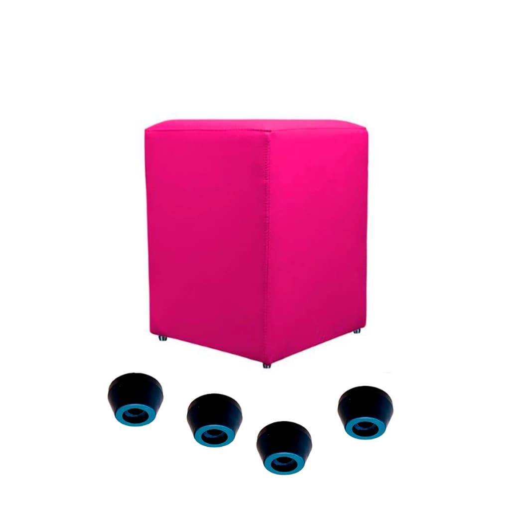 Pe de Borracha PVC Para Puff Móveis Caixa de Som Kit 8 Unidades