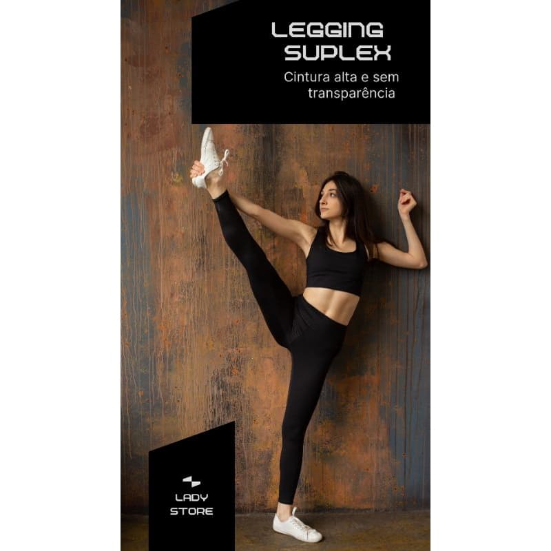 Calça Legging academia suplex cintura alta