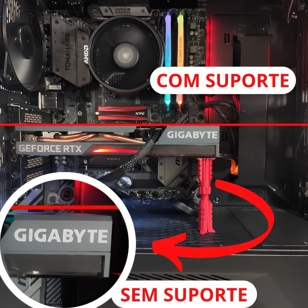Suporte para placa de vídeo ajustável