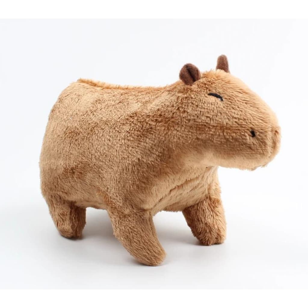 Capivara Filó de Pelúcia 30cm Fofinha Marrom Antialérgica